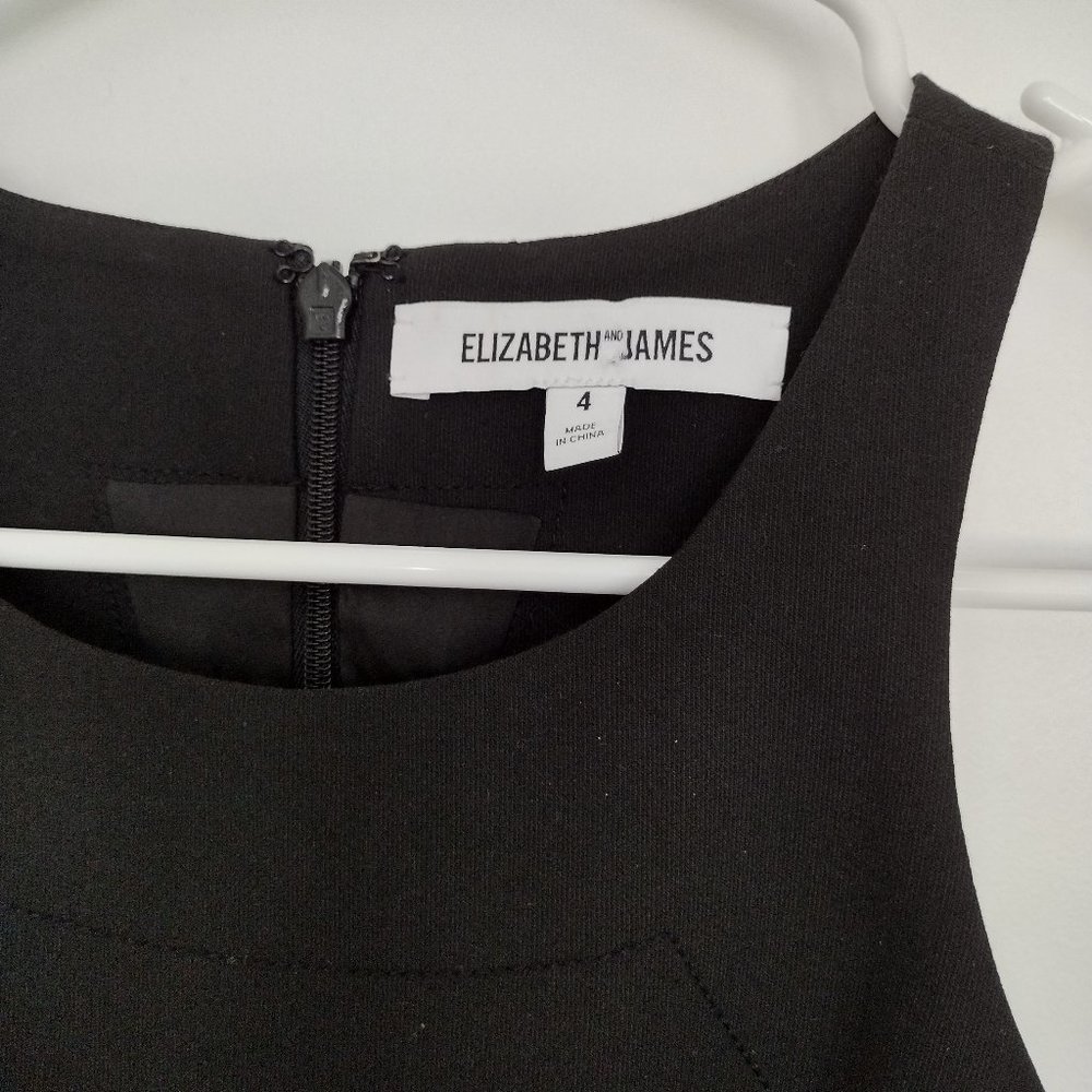 Elizabeth and James black Magdalena fit and flare racerback dress, size 4 - Picture 6 of 7